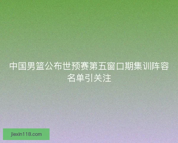 中国男篮公布世预赛第五窗口期集训阵容名单引关注